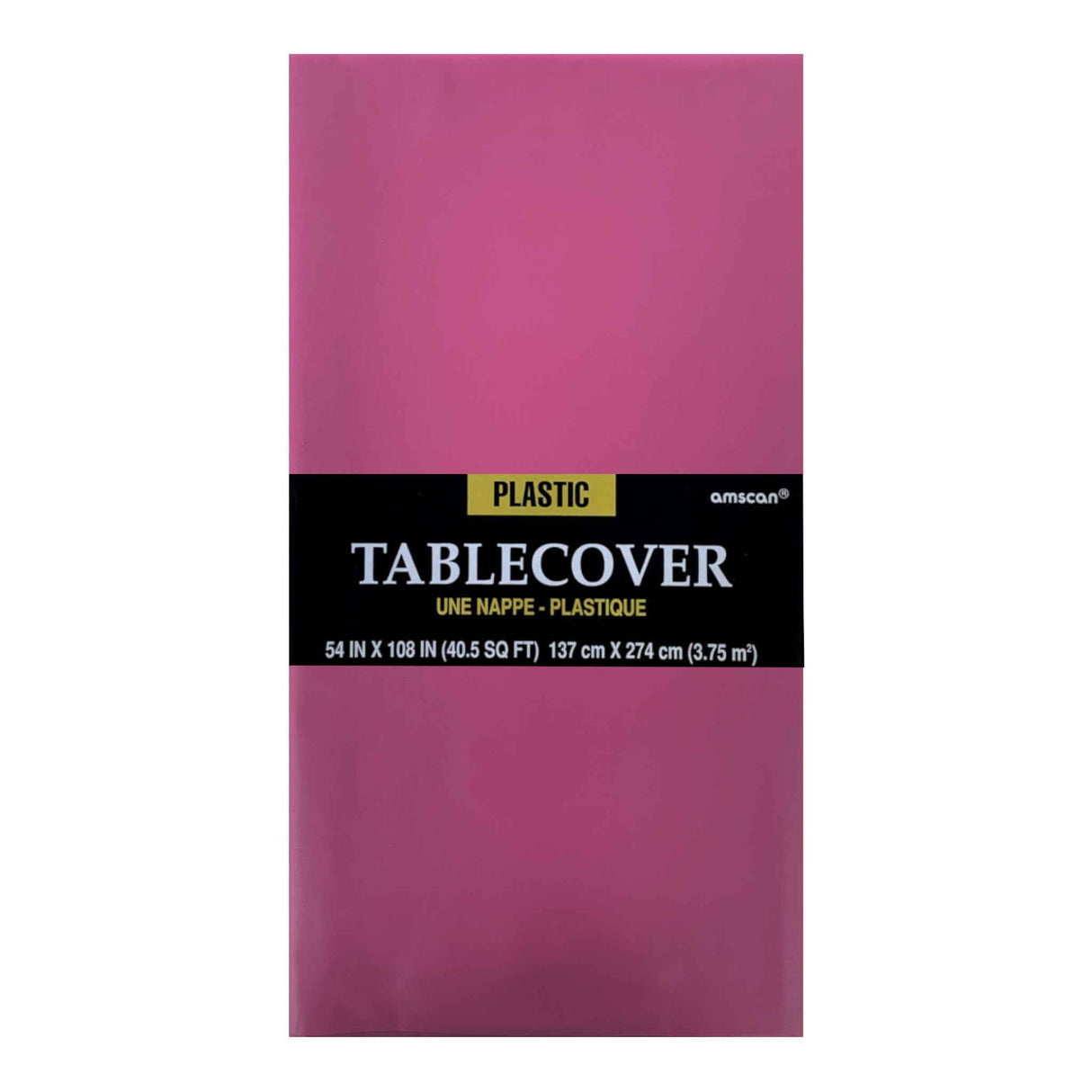 Rectangular Plastic Table Cover Pink