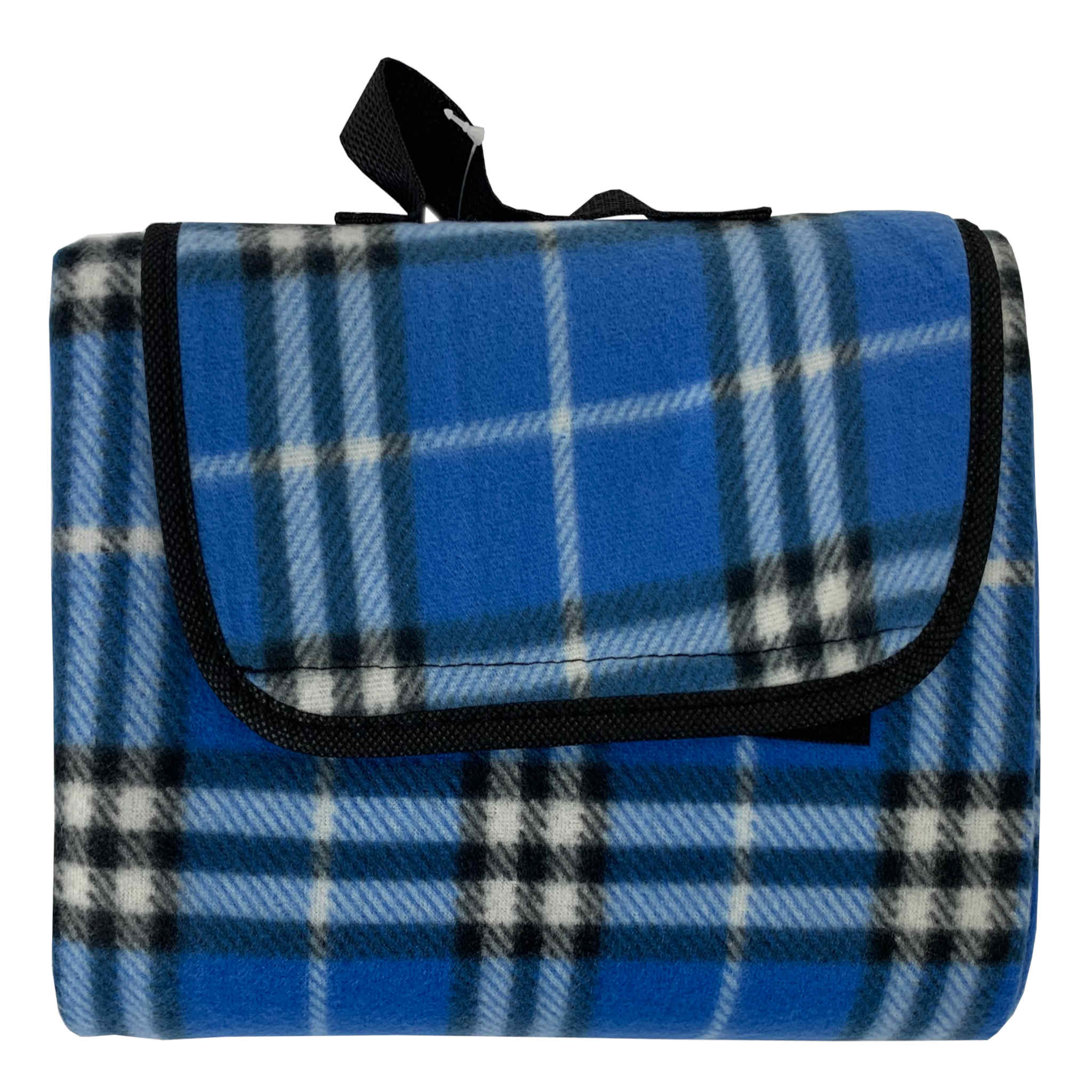 Check Caravan Blanket Fleece Picnic Travelling Rug