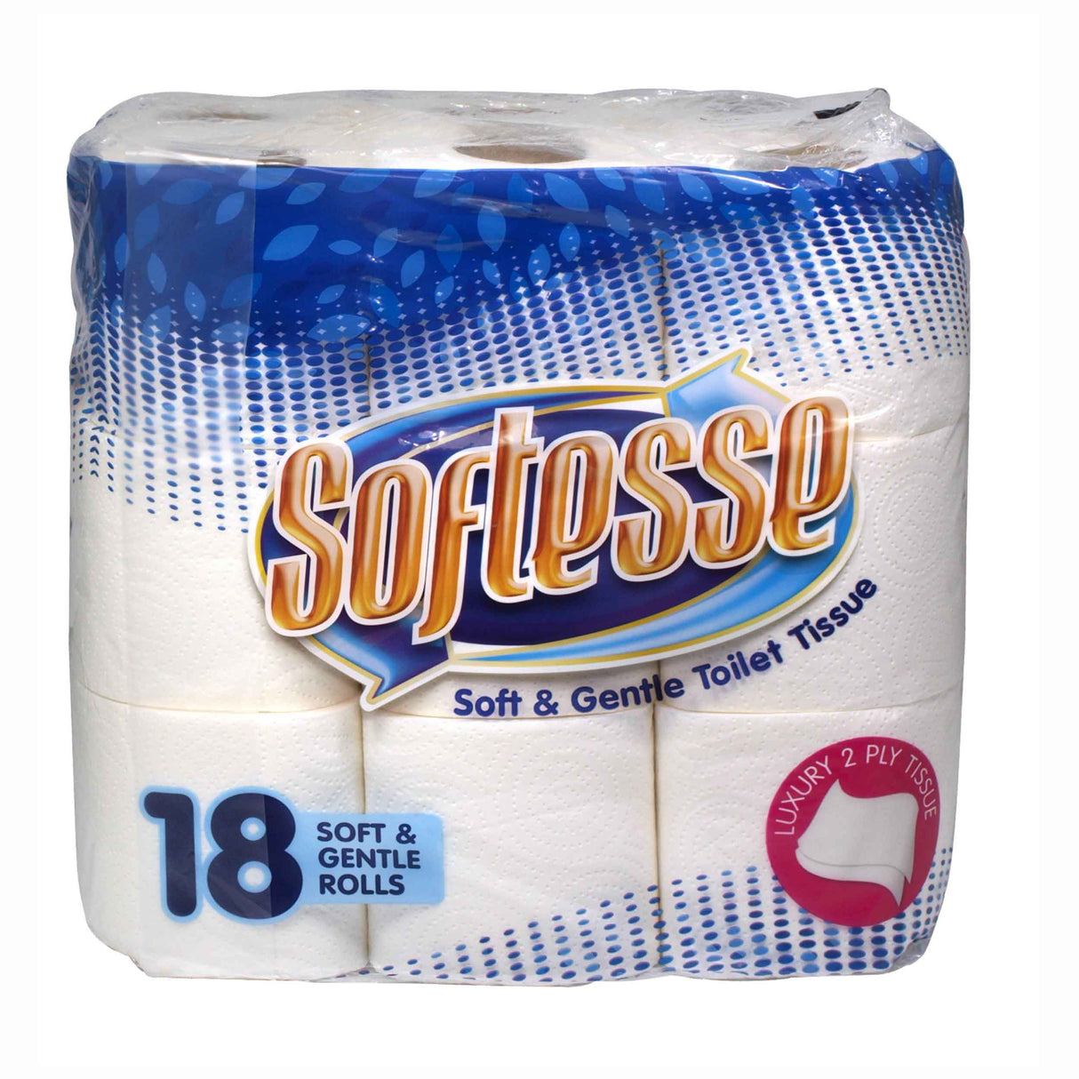 Softesse Soft & Gentle 2-Ply Toilet Tissue – 18 Rolls Pack
