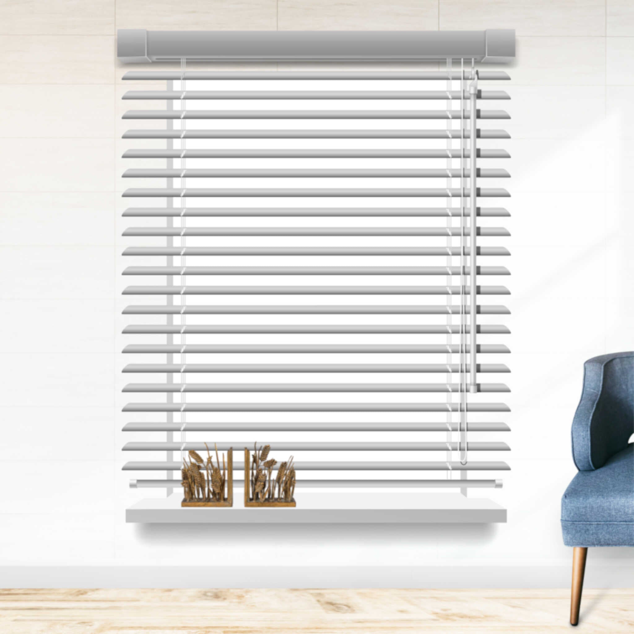 PVC Venetian Blind | 135 x 150cm | Dove Grey