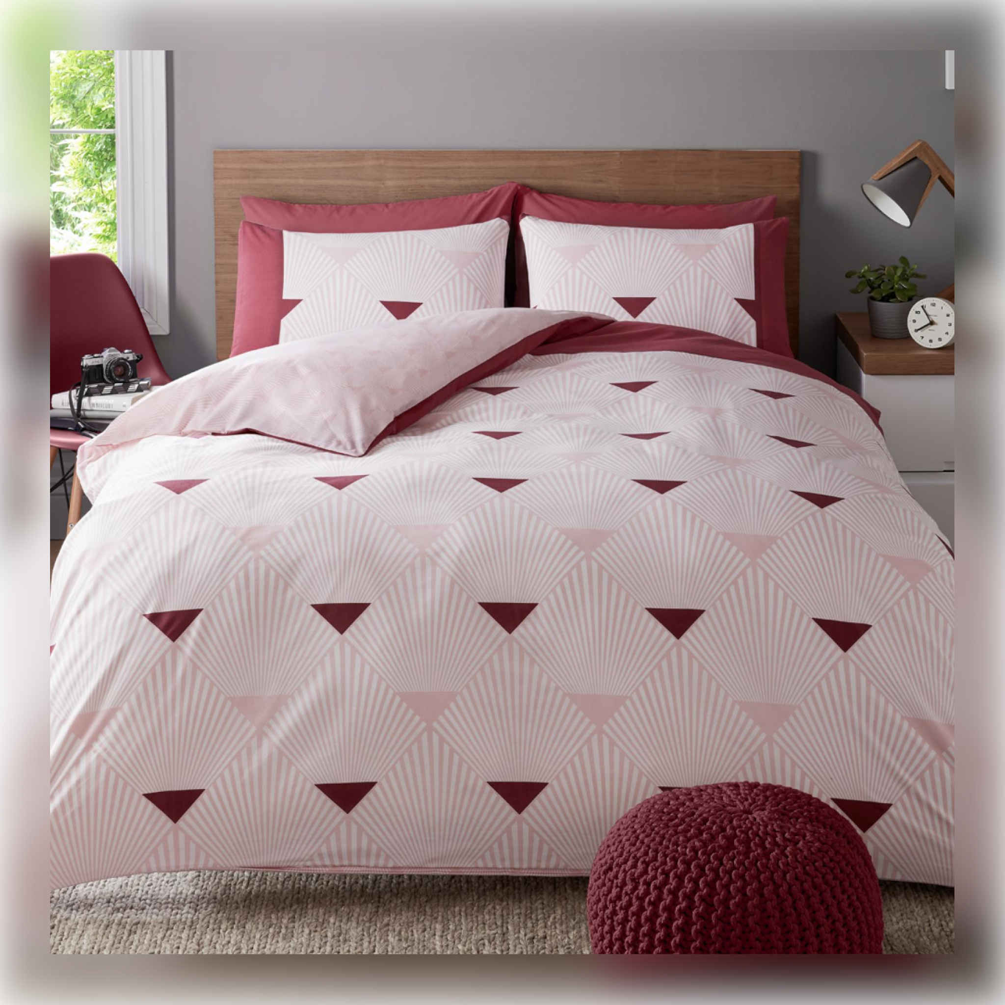 Printed Duvet Set Metro | King | Pink