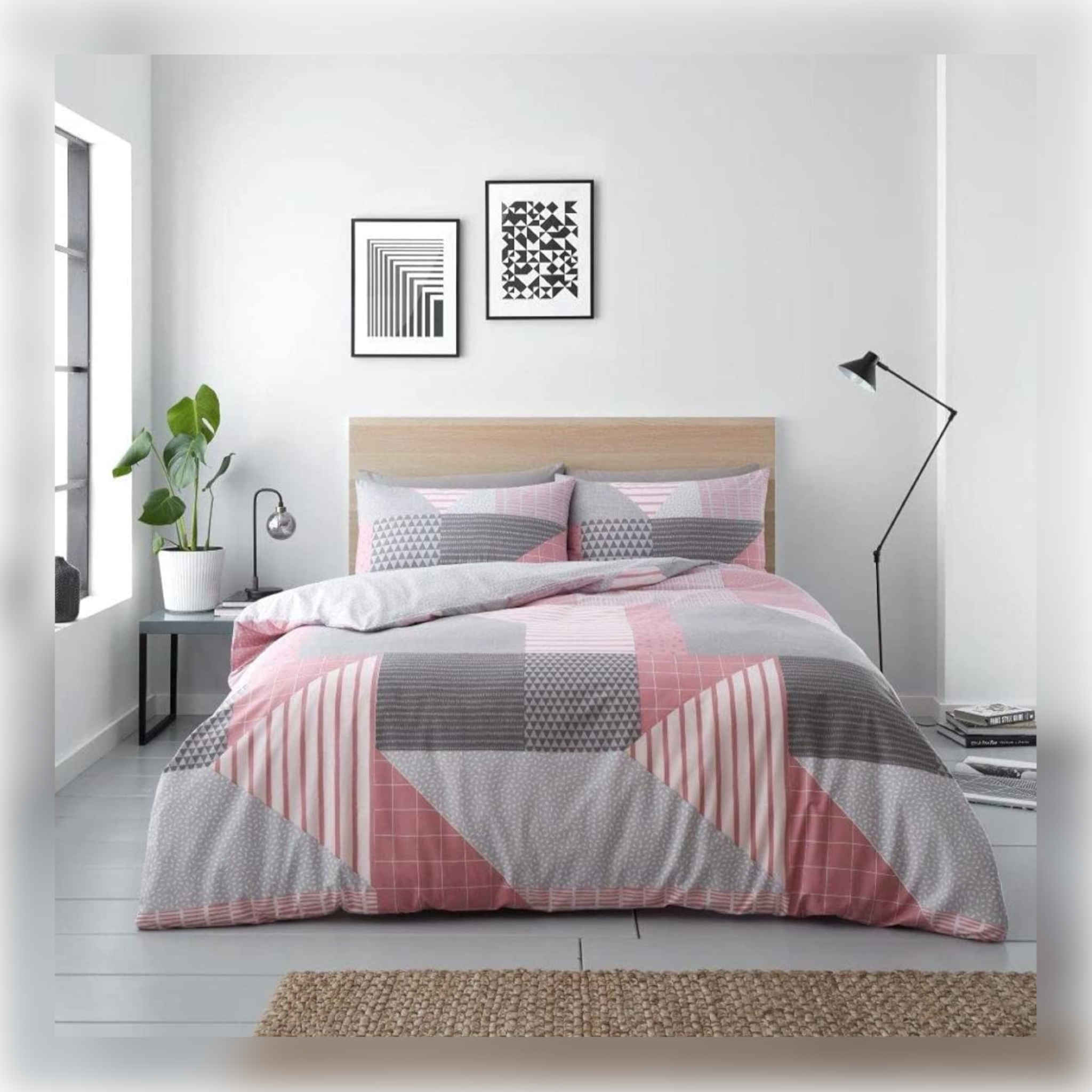 Gaveno Cavailia Printed Duvet Set Blake | Single | Blush Pink
