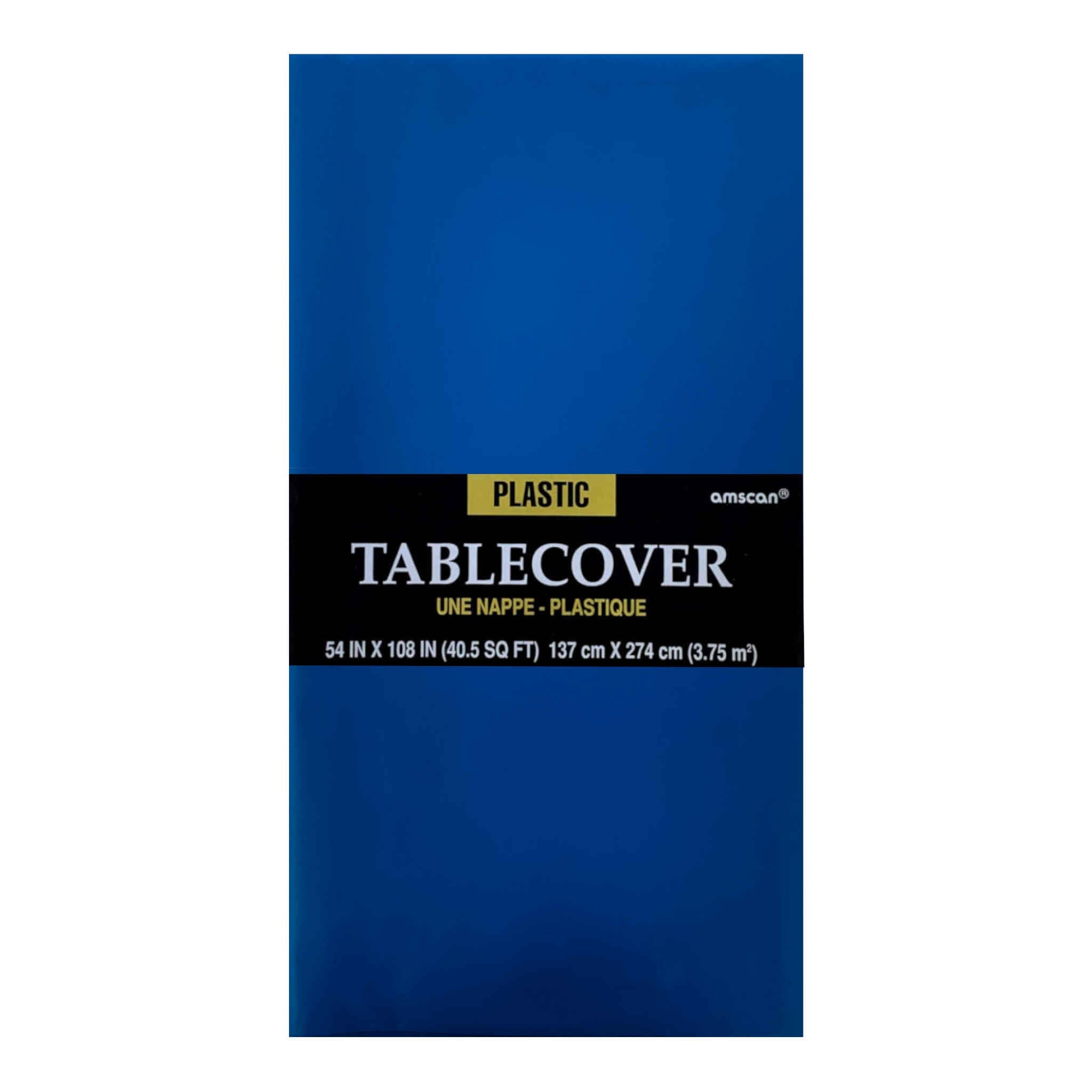 Rectangular Plastic Table Cover | Blue | 137 x 274cm