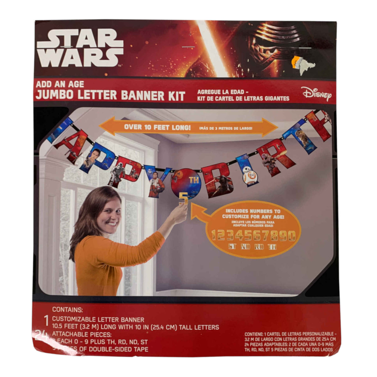 Disney Star Wars Happy Birthday Jumbo Letter Banner Kit