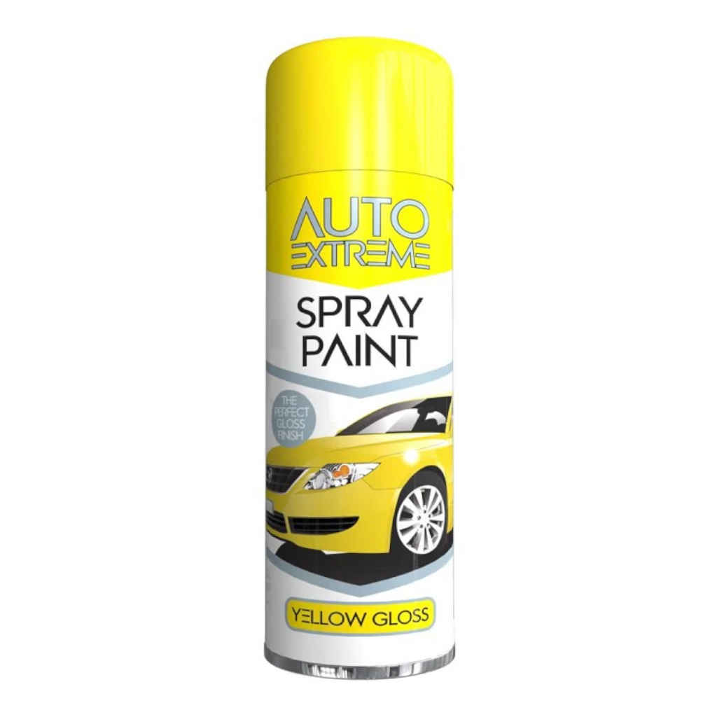 Auto Extreme Spray Paint Yellow Gloss 250ml M. Latif & Sons