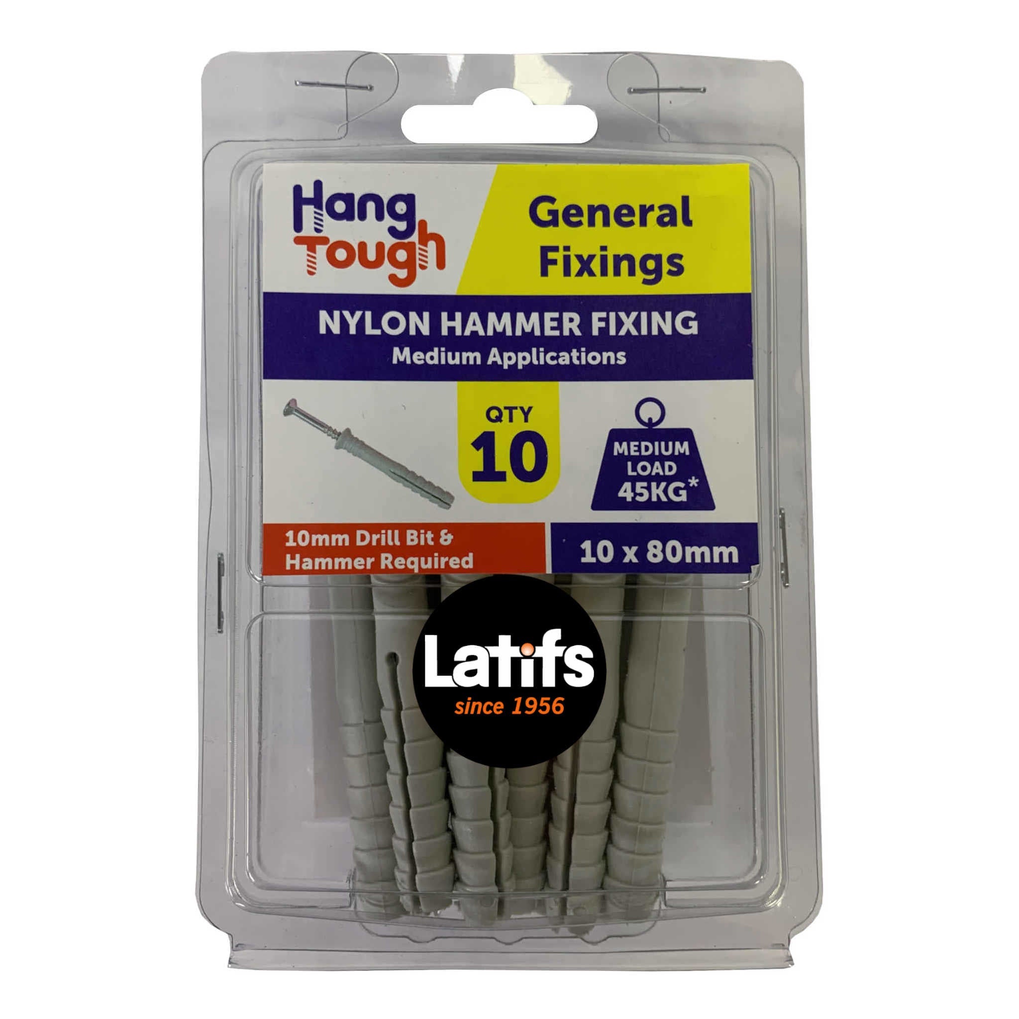 HT Nylon Nail In Anchor Csk | 10 x 80mm