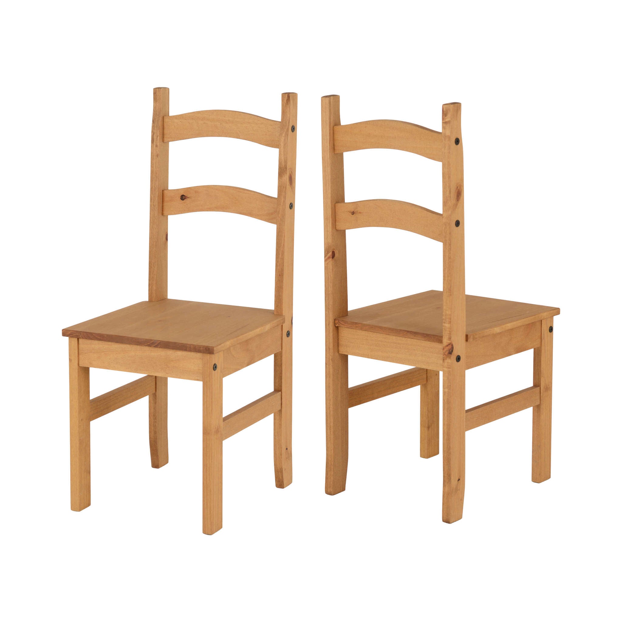 Budget Mexican Chair (Distressed Waxed Pine) | Set of 2