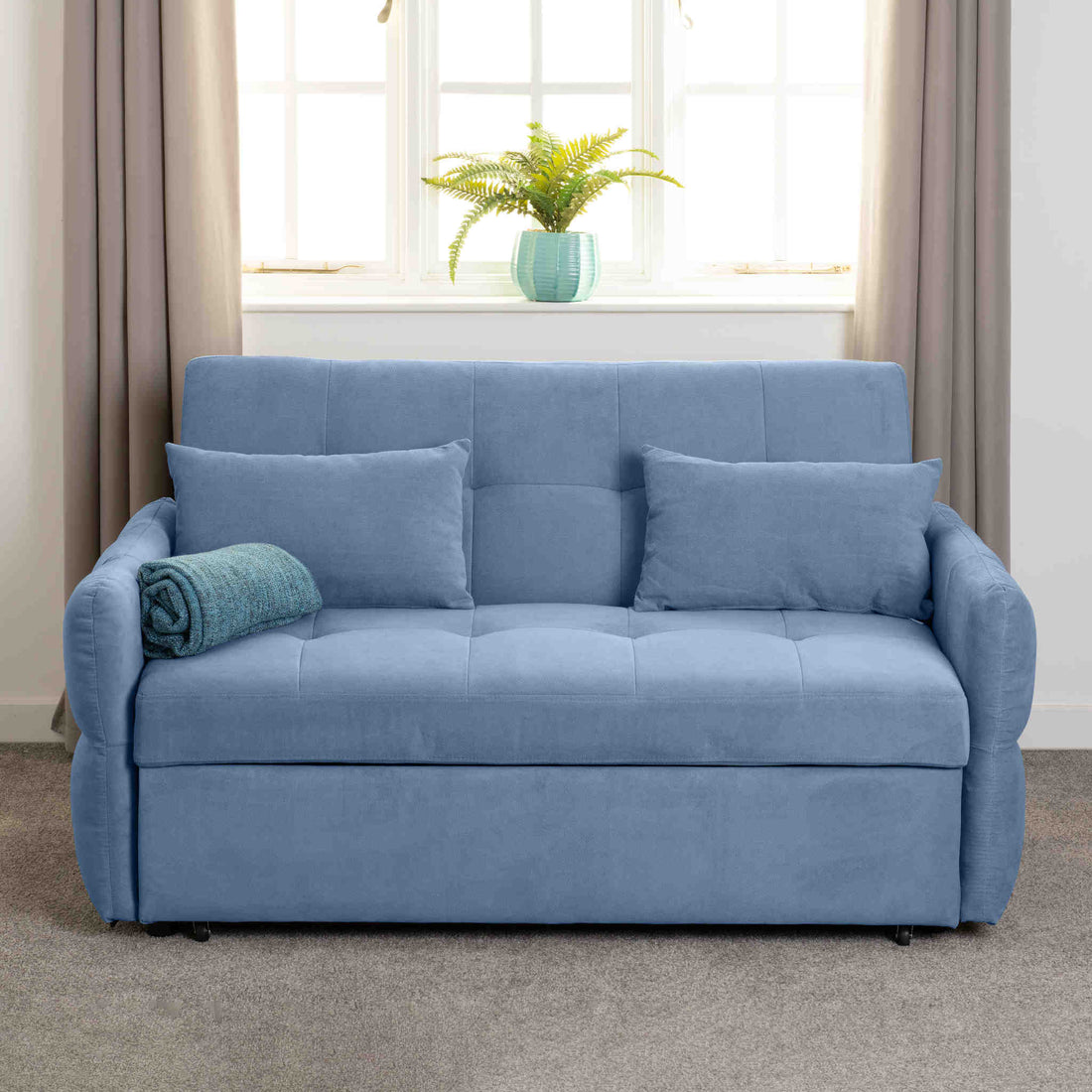 Chelsea Sofa Bed (Blue Fabric)