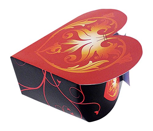 Red & Black Heart Treat Boxes 4 Pack