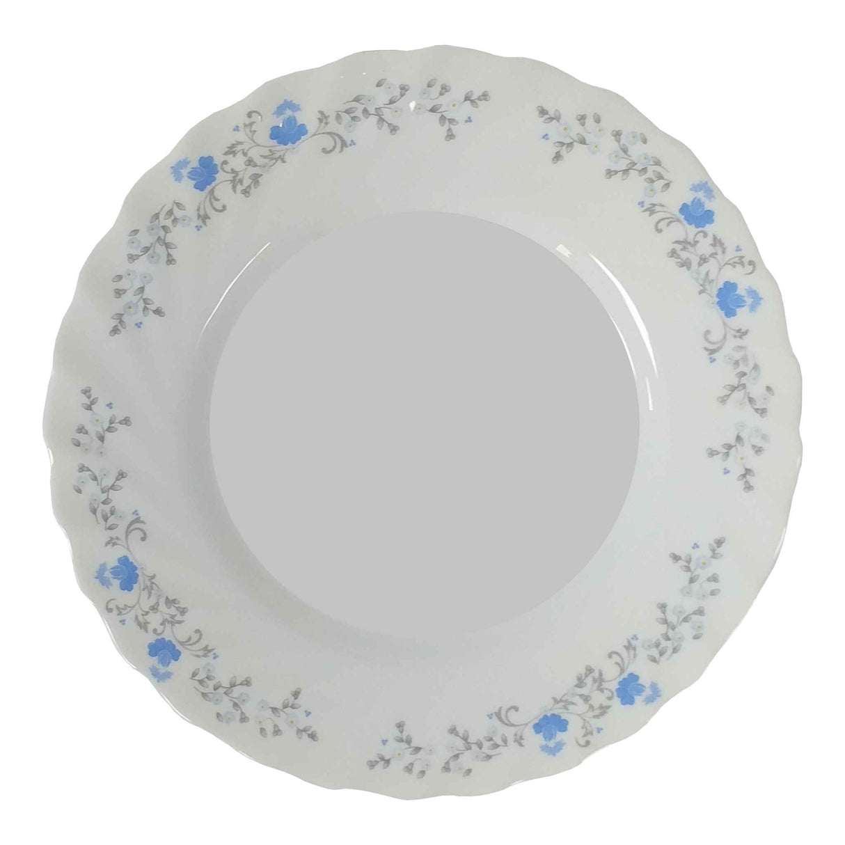 Round Dinner Plates Flowers Print 10 inch