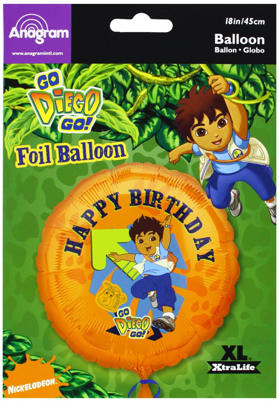 Go Diego Go Happy Birthday Foil Balloon