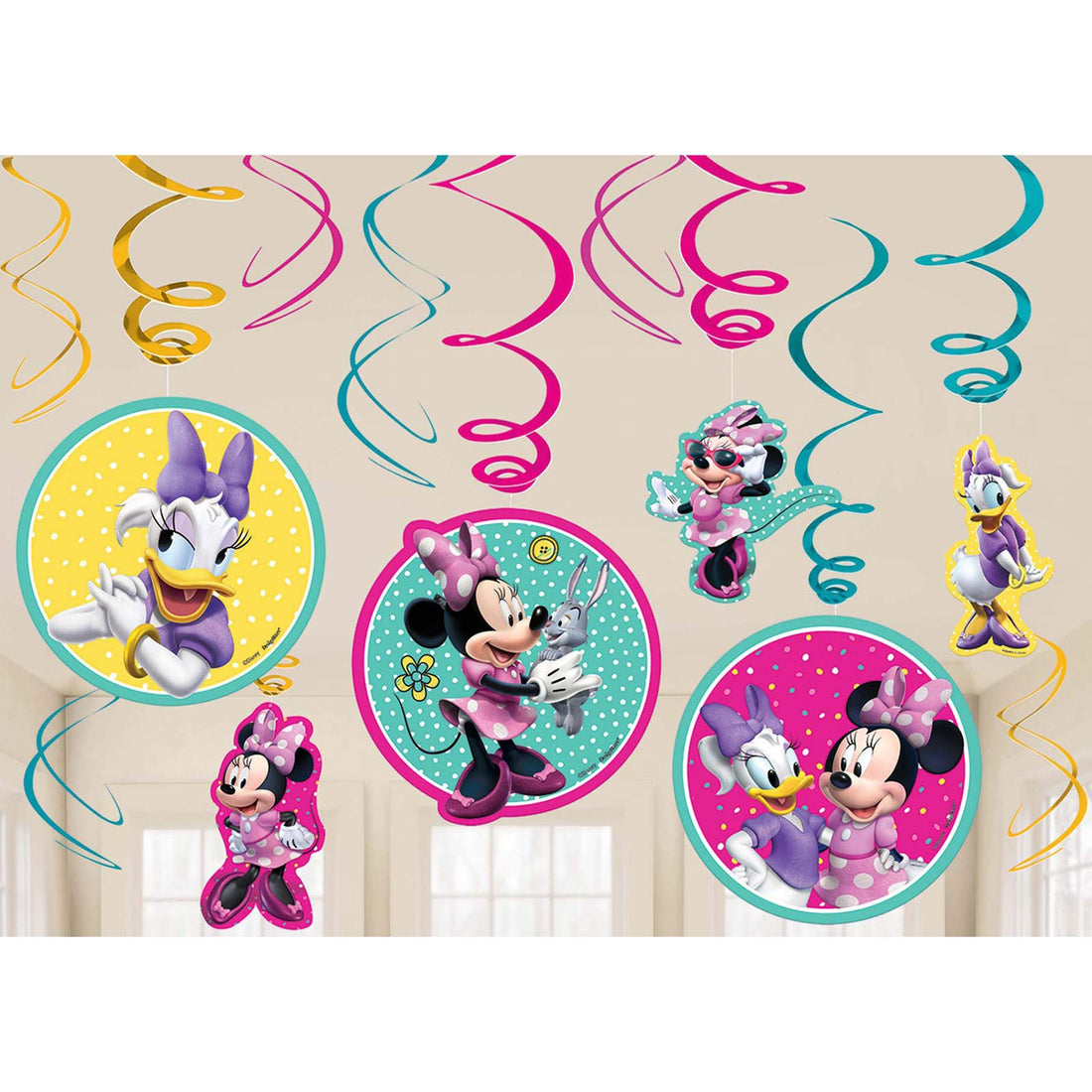 Disney Junior Minnie Mouse Swirl Decorations | 12 Pieces
