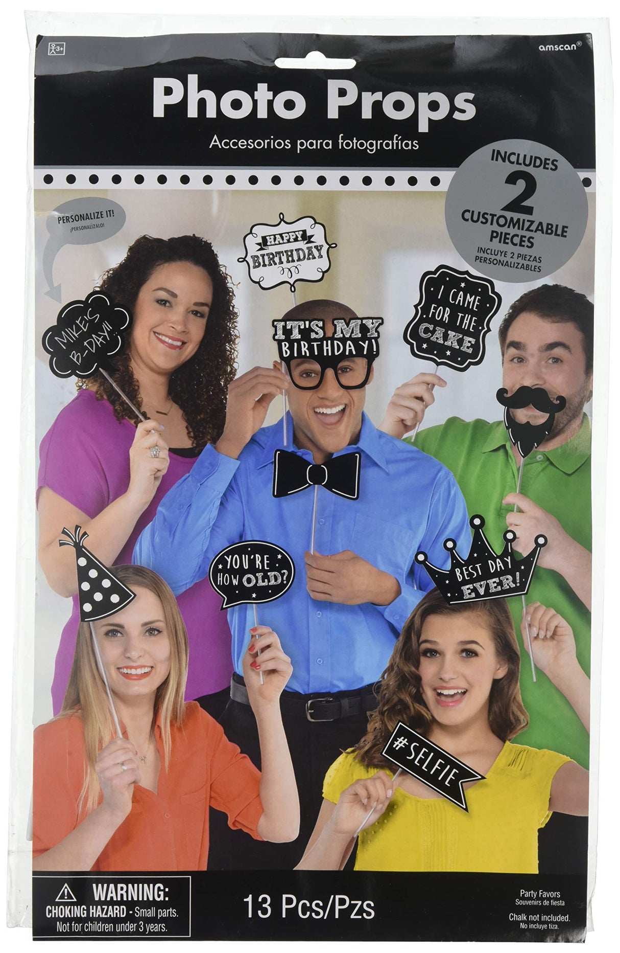 Chalkboard Birthday Photo Props 13 Pieces