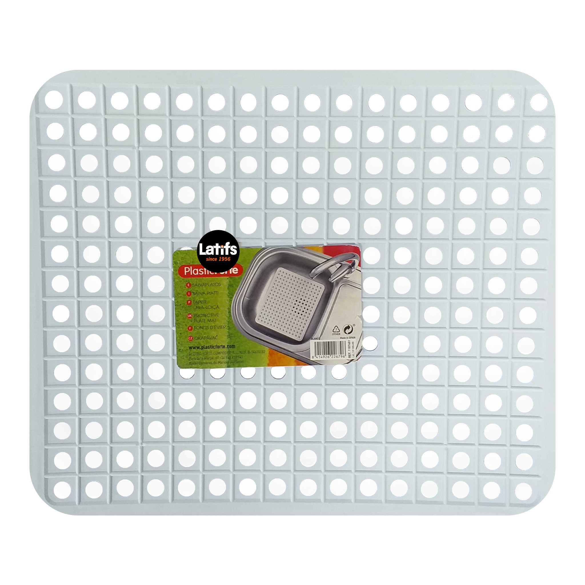 Rectangular Rubber Sink Mat | Light Blue