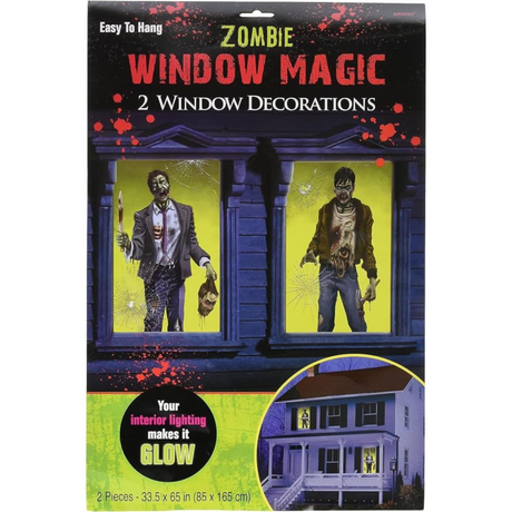 Zombie Window Decorations 2pc