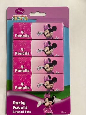 Disney Minnie Mouse Party Favours Pencil Sets 8pk
