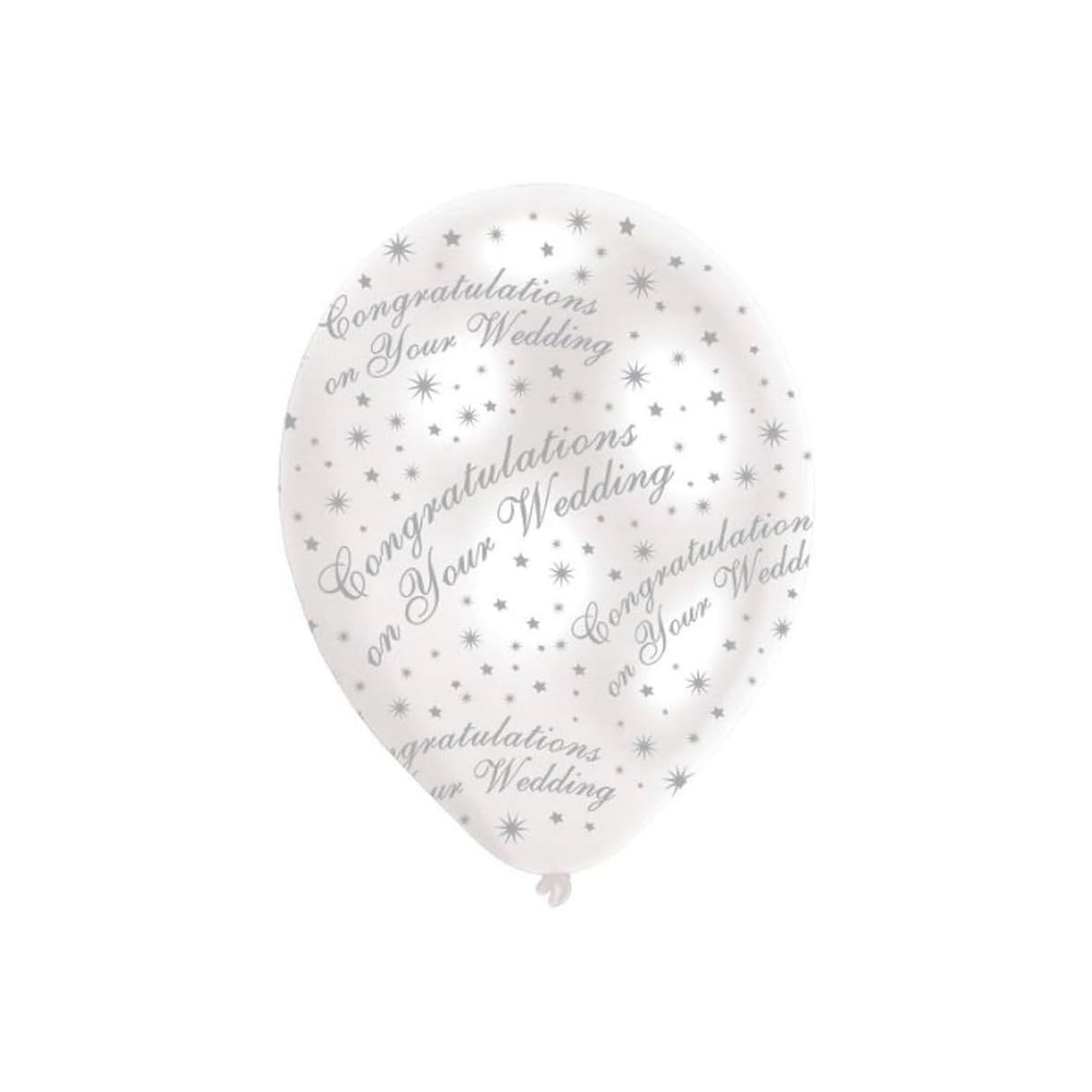 Congratulations on your Wedding Balloons 6pcs 11"