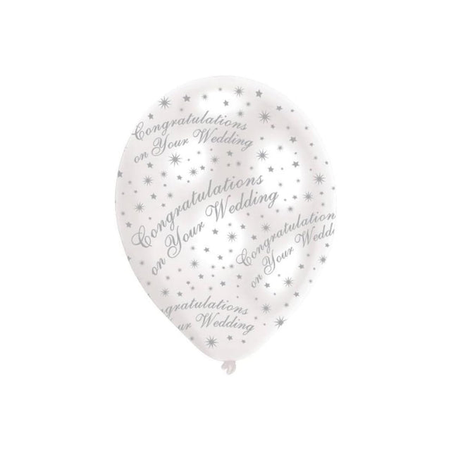 Congratulations on your Wedding Balloons 6pcs 11"