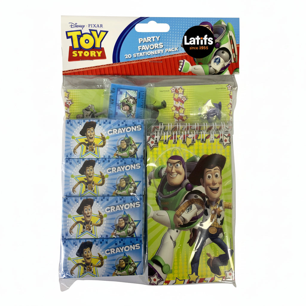 Disney Pixar Toy Story Party Favours Set – 20 Pieces (Rulers, Notebooks, Crayons & Stickers)