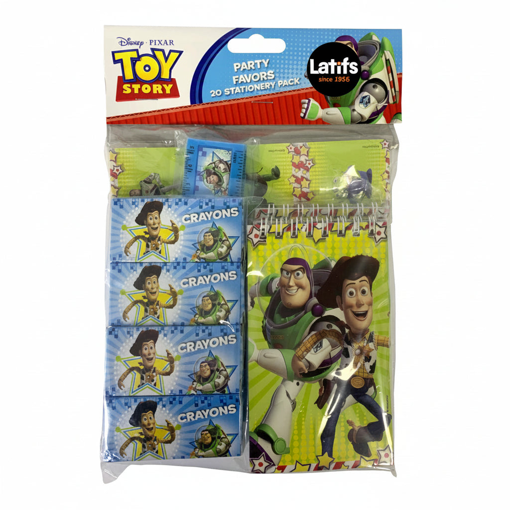 Disney Pixar Toy Story Party Favours Set – 20 Pieces (Rulers, Notebooks, Crayons & Stickers)