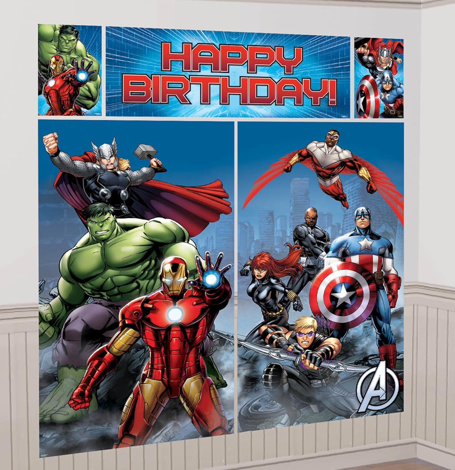 Marvel Avengers Assemble Scene Setters Wall Decorating Kit