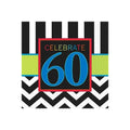 Luncheon Napkins 60th Celebration 2ply 16pcs