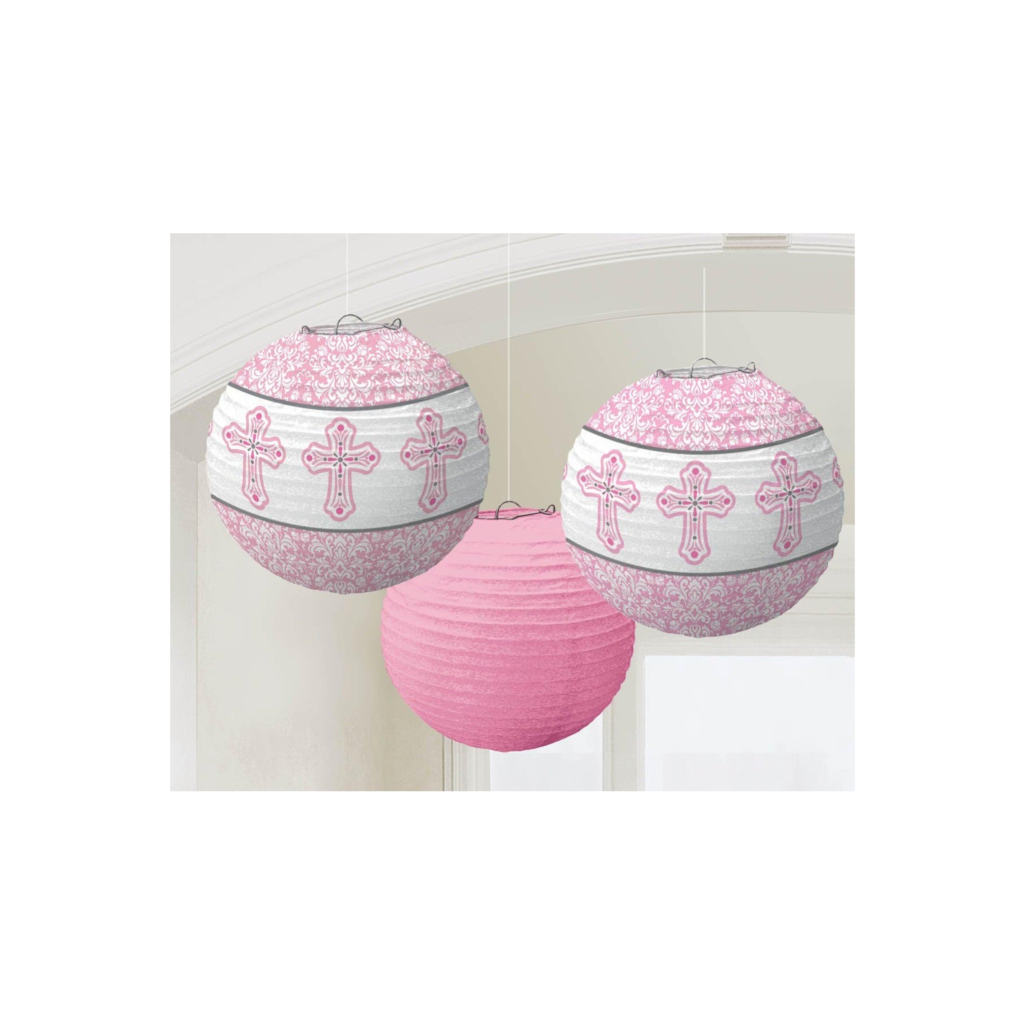 Paper Lanterns Pink 3 Pack