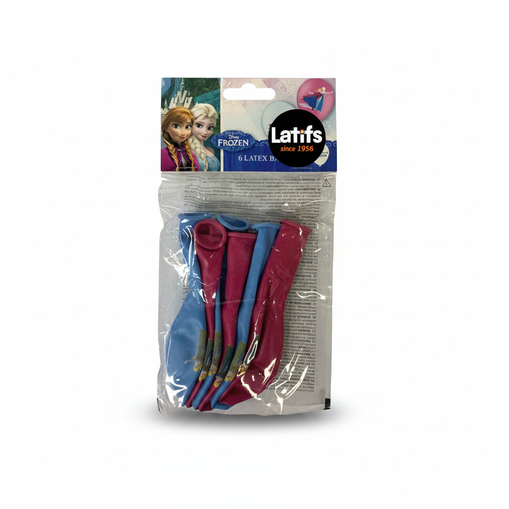 Disney Frozen Latex Balloons – 6 Pack with Elsa & Anna Designs