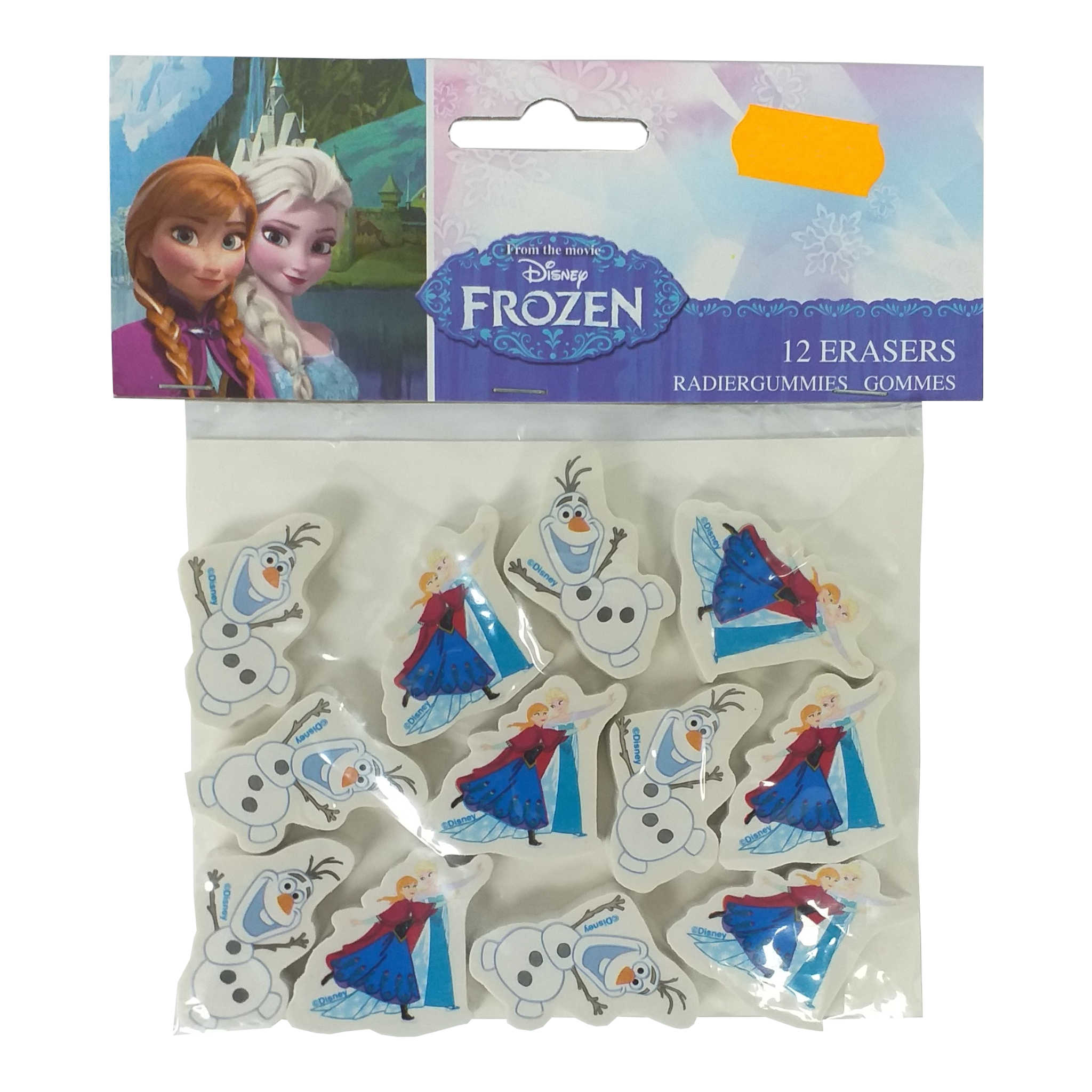 Disney Frozen Erasers Party Favors – 12 Pcs with Elsa, Anna & Olaf Design