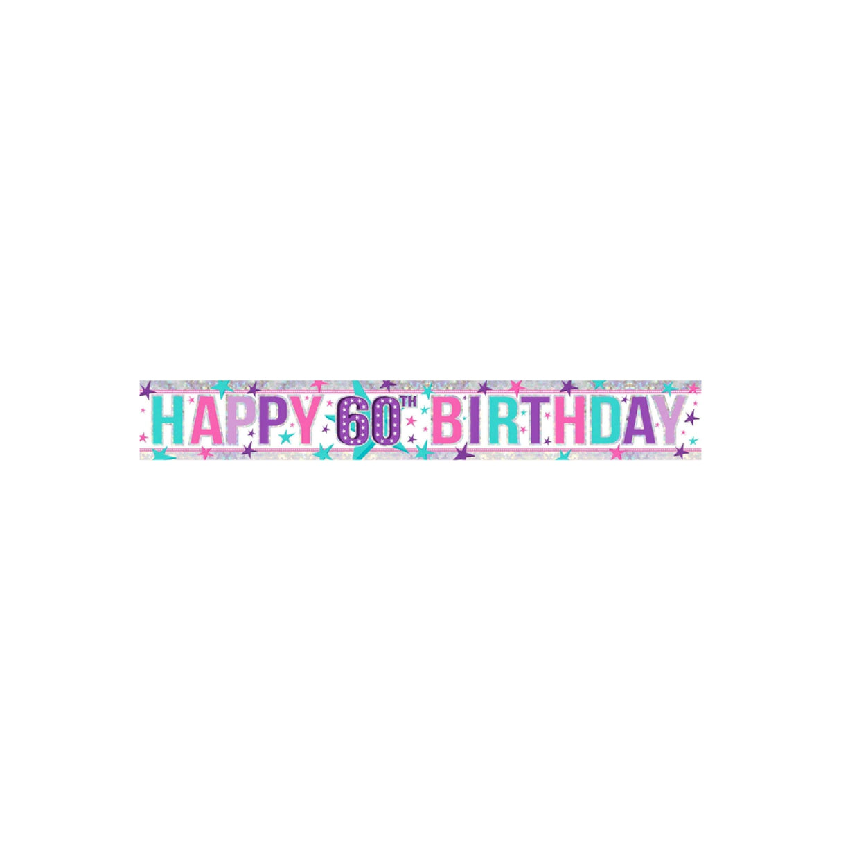 Happy Birthday 60th Foil Banner 2.7m