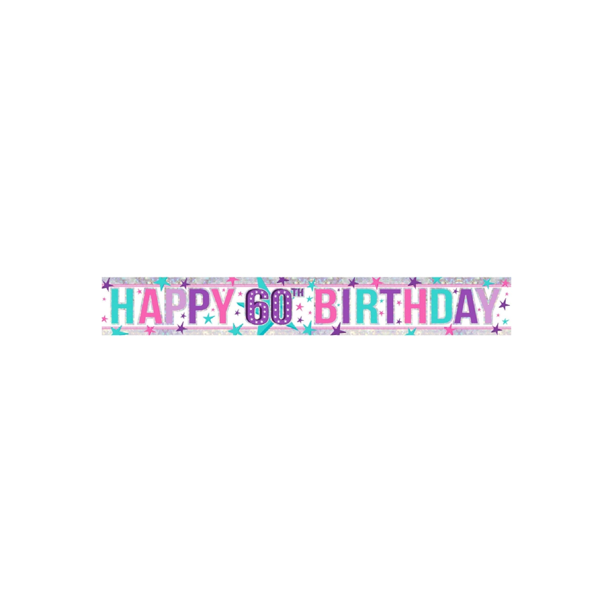 Happy Birthday 60th Foil Banner 2.7m