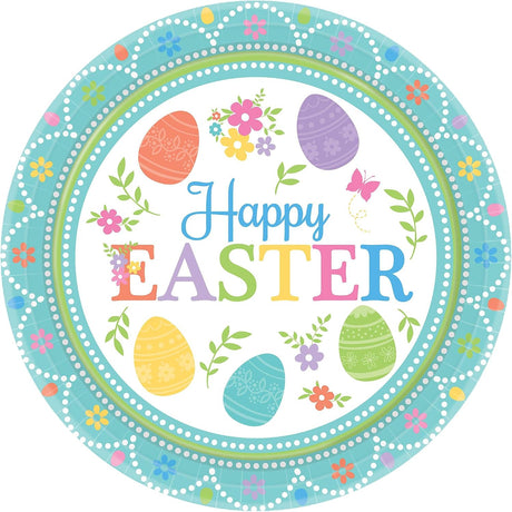 Lovely Easter Round Paper Plate  8 Pack