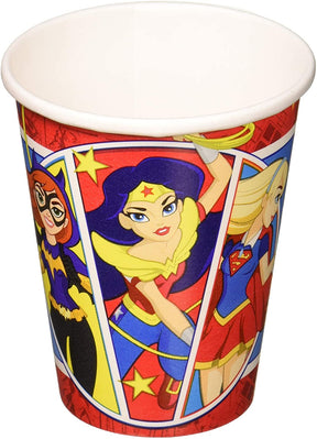 DC Comics Super Hero Girls Paper Cups 9oz (266ml) 8 Pack