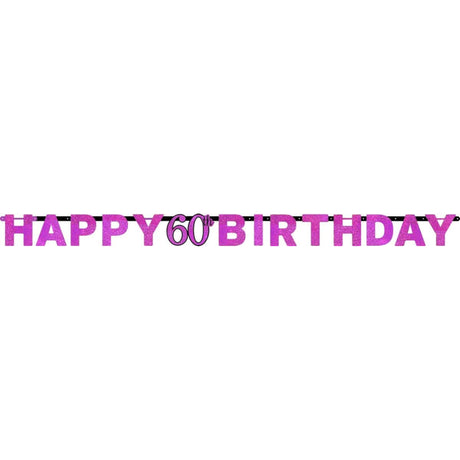 60th Birthday Letter Banner 7ft(2.13m)