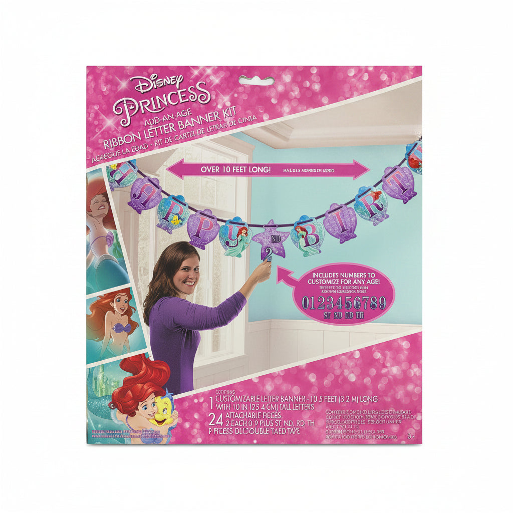 Disney Princess Ariel Ribbon Letter Banner Kit