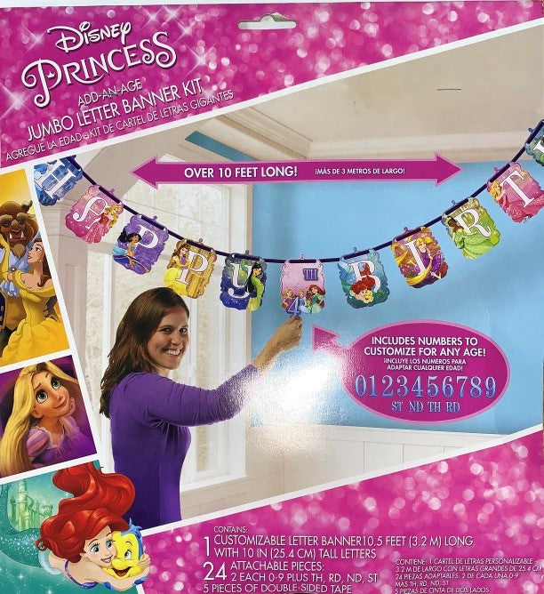 Disney Princess Girls Jumbo Letter Banner Kit
