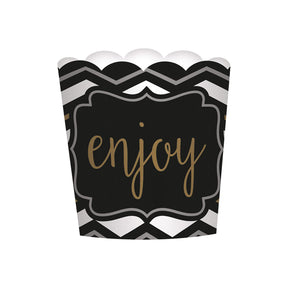 Chevron Scalloped Paper Cups