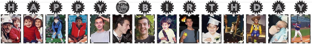Black and White Photo Garlands 3.65m x 7.5cm