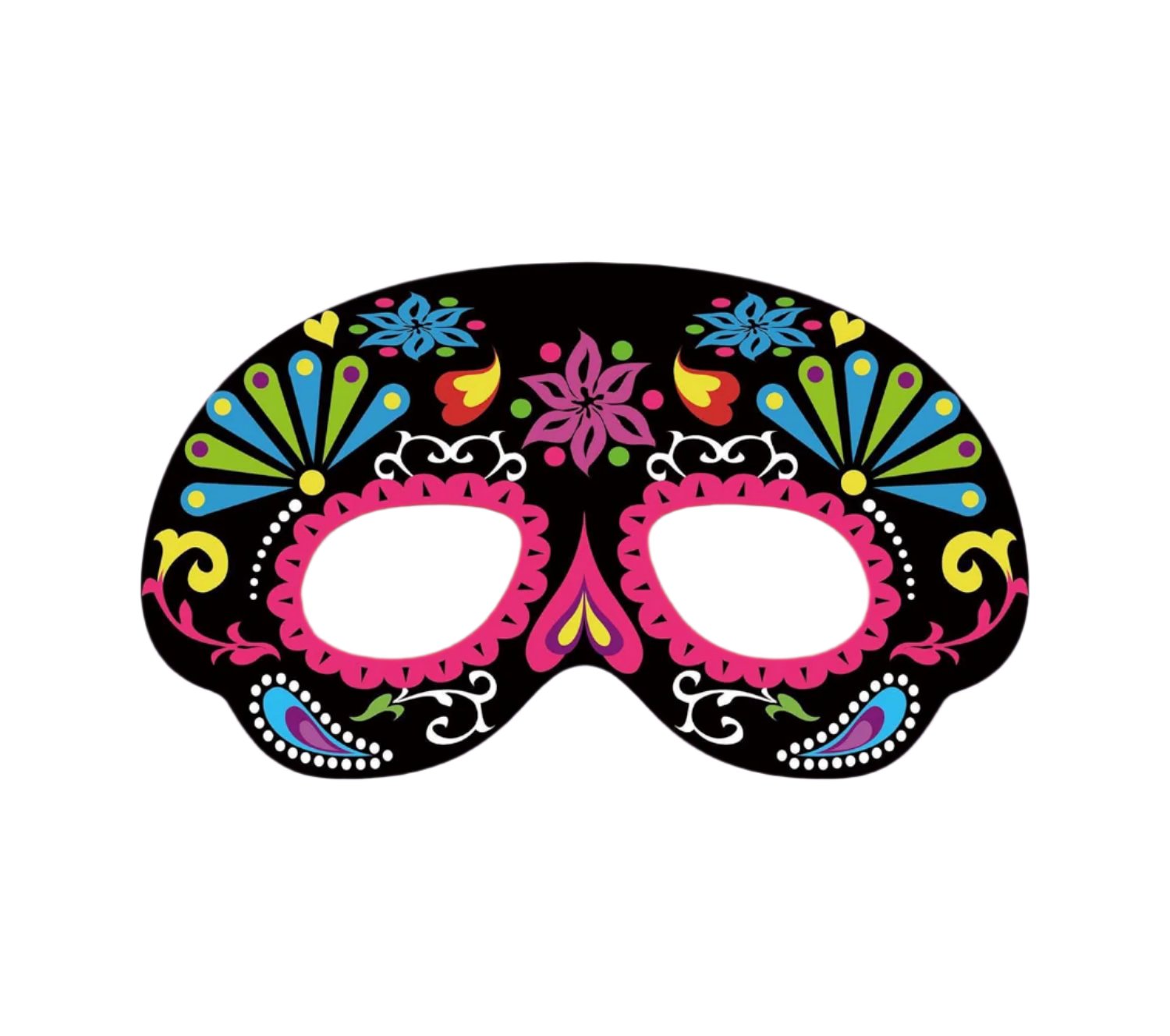 Glow Stick Mask Black Ornamental
