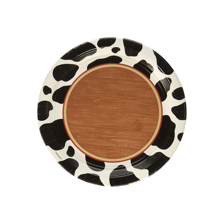 Western 'Yeehaw' Round Paper Plates 8 Pack