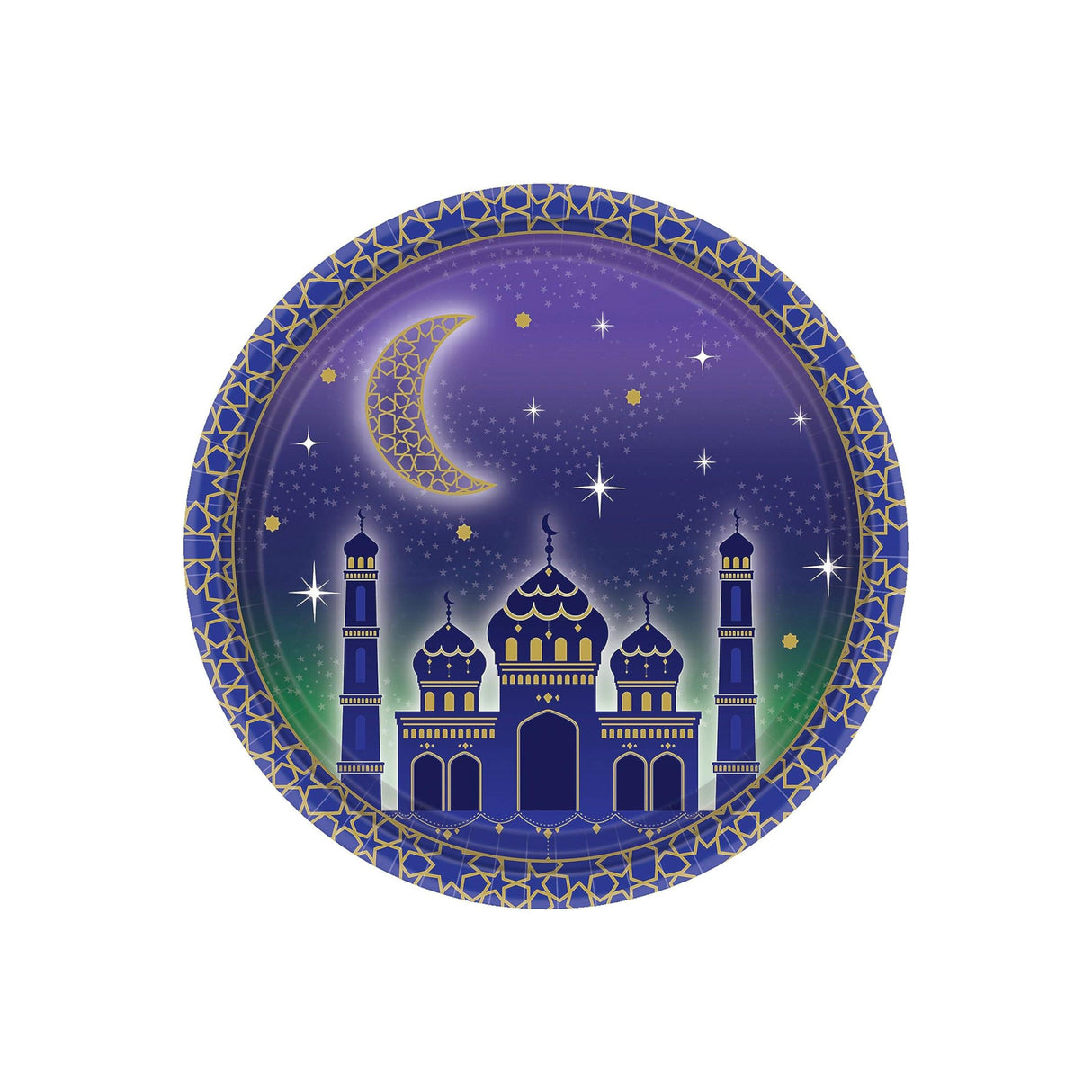 Eid Celebration Round Paper Plates 8 Pack