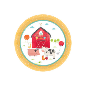 Barnyard Round Paper Plates 8 Pack