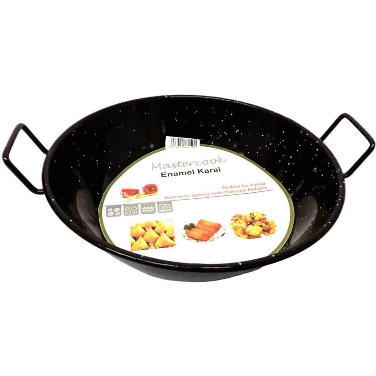 Mastercook 36cm Enamel Kadai Karahi Cooking Pan