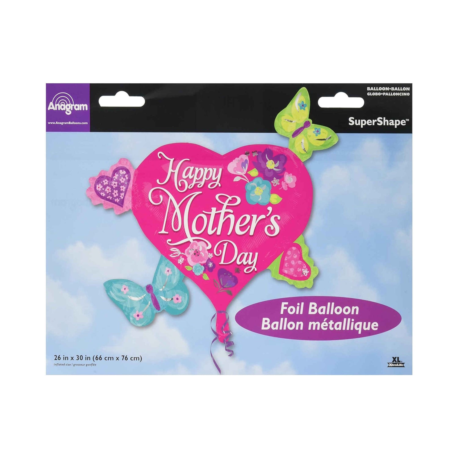 Supershape Happy Mothers Day Foil Balloon | 66 x 76 cm