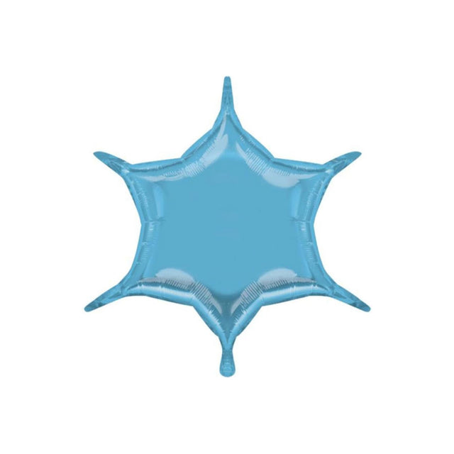 6 Point Star Balloon Pastel Blue