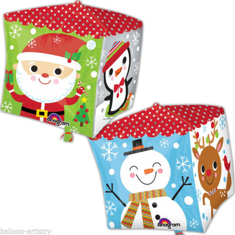 Christmas Cube Foil Balloon Party Decoration 15 inch