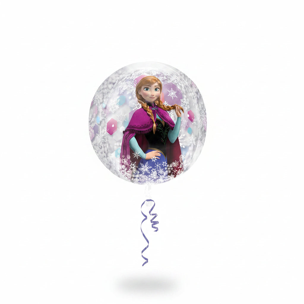 Orbz Clear Foil Balloon with Frozen Elsa Design