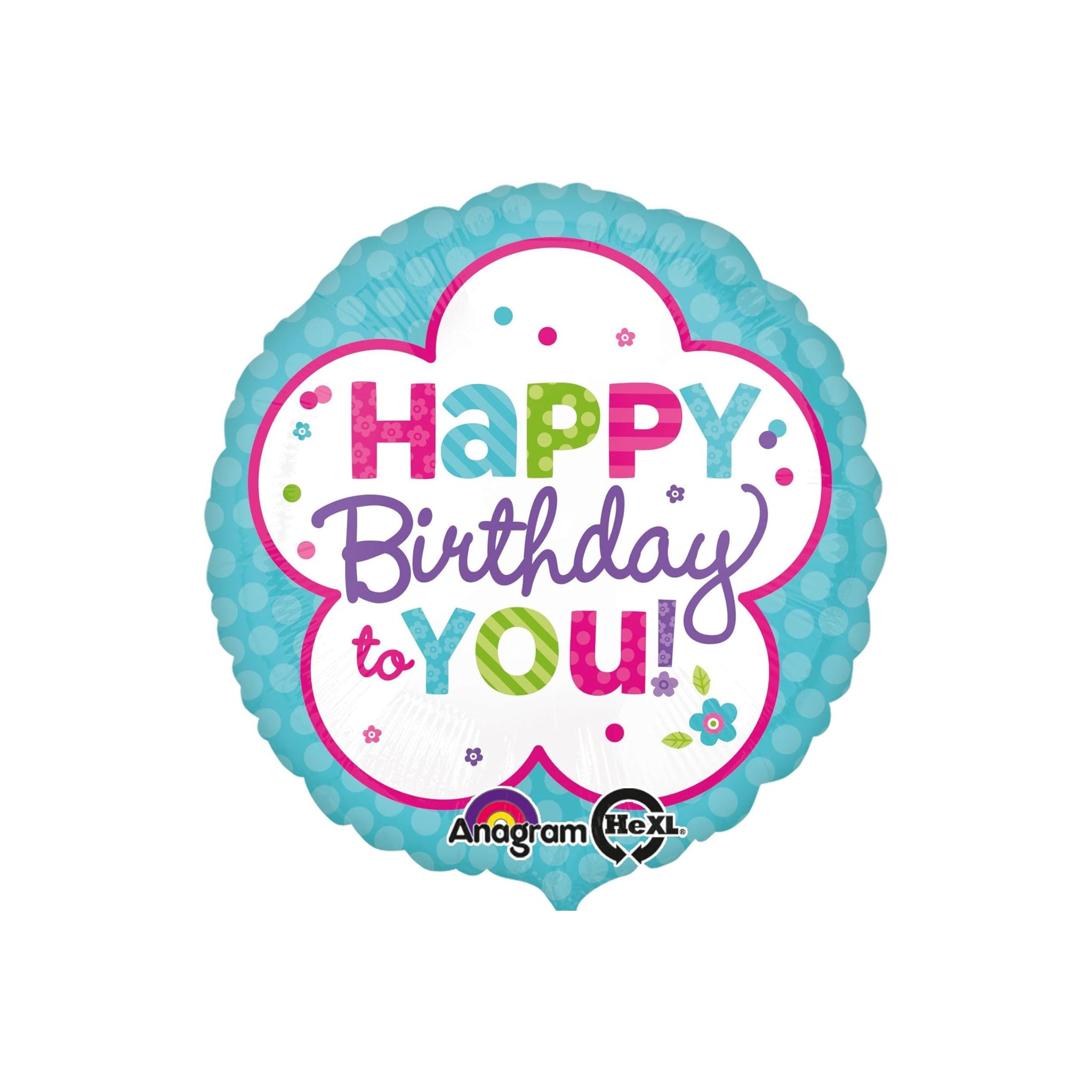 Happy Birthday To You Foil Balloon 17in (43cm)
