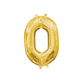 Gold Air Filled Balloon Number 0 16in (40cm)