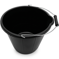 Black Cleaning Bucket with Metal Handle & Pouring Spout